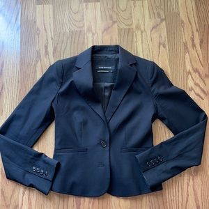 Club Monaco Black Wool Crepe Blazer Sz 0